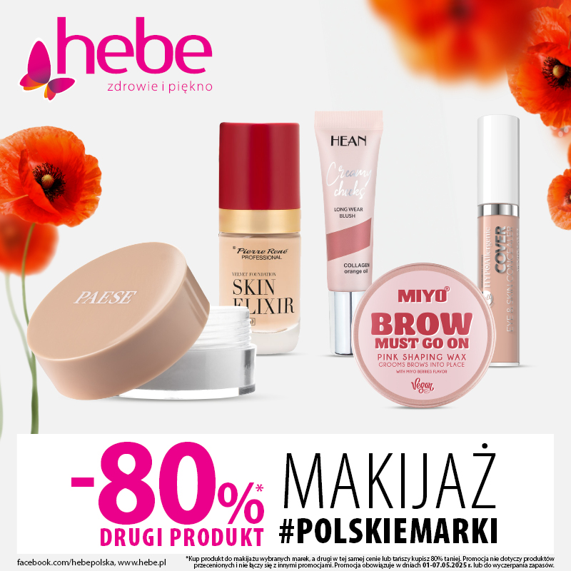 Podstawowa grafika wpisu:Polskie marki MAKIJAŻ drugi produkt -80%
