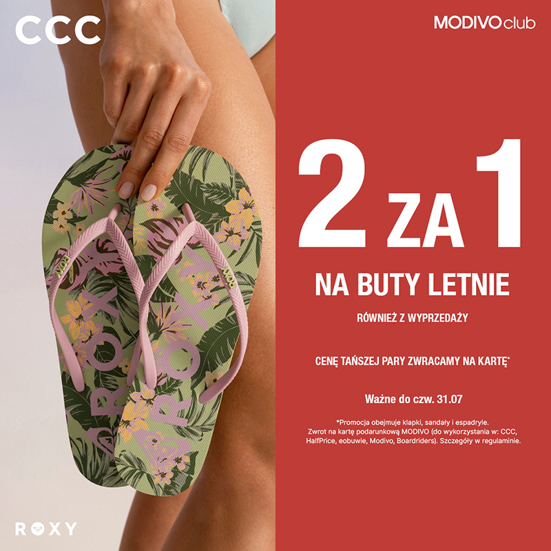 Podstawowa grafika wpisu:CCC: Skorzystaj z letniej wyprzedaży 2 za 1 w CCC!