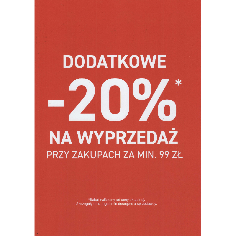 -20% wyprzedaż