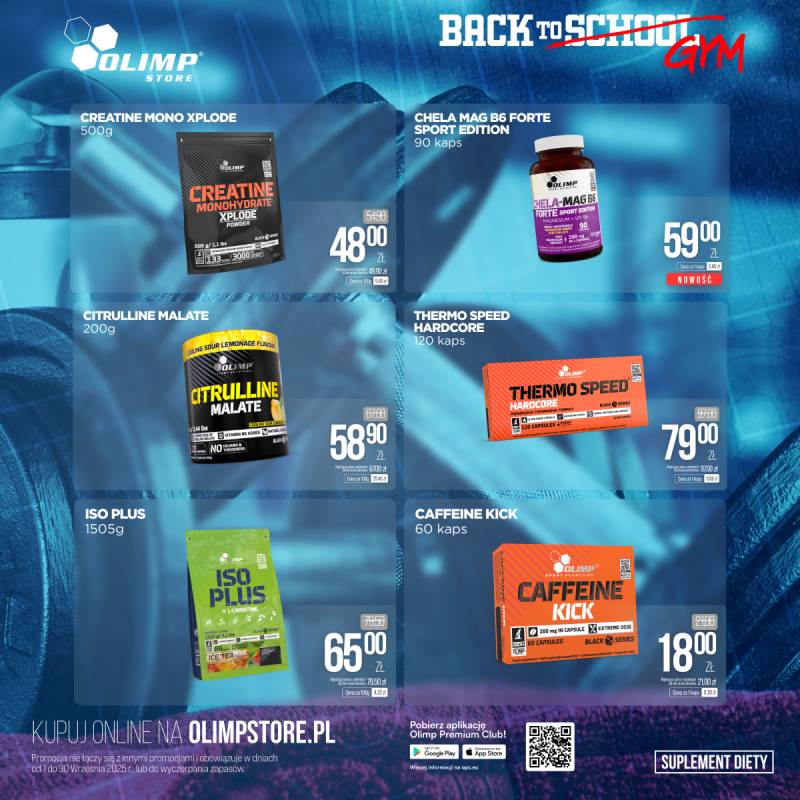 Podstawowa grafika wpisu:BACK TO GYM – Wrześniowe promocje w Olimp Store!