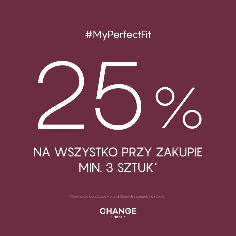 Podstawowa grafika wpisu:-25% na WSZYSTKO przy zakupie min. 3 sztuk w CHANGE!* Zostań swoją własną Muzą