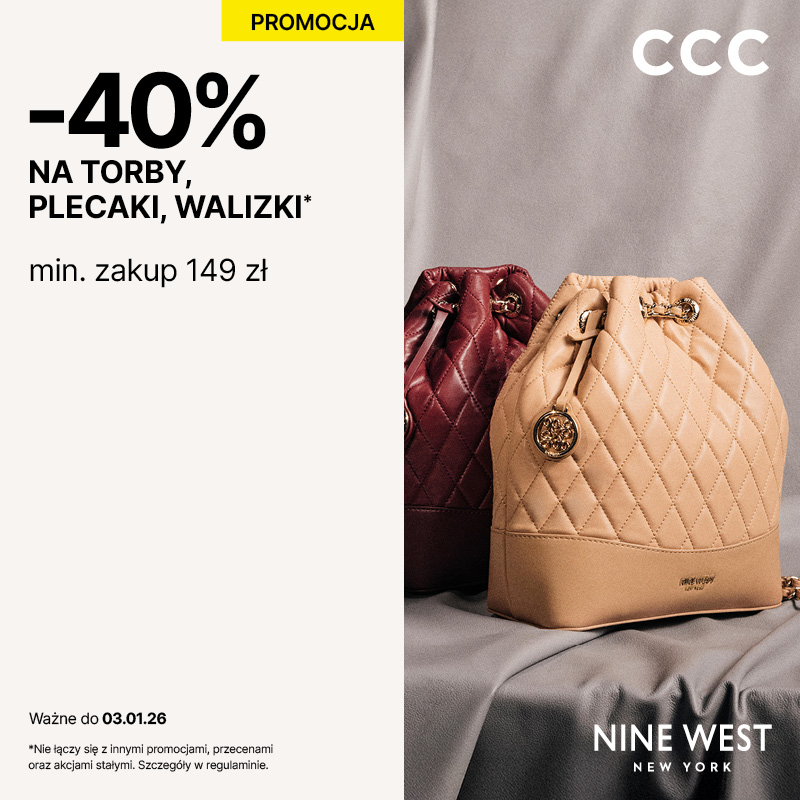 Podstawowa grafika wpisu:– 40% na TORBY, PLECAK, WALIZKI