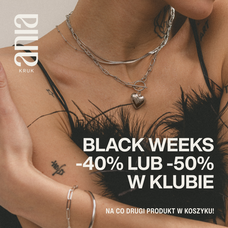 Podstawowa grafika wpisu:BLACK WEEKS: Do -50% na co 2 sztukę!