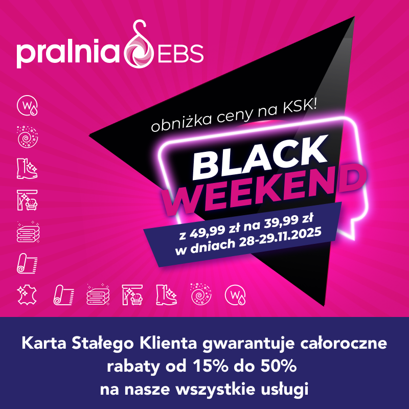 Podstawowa grafika wpisu:BLACK WEEKEND w Pralni EBS!