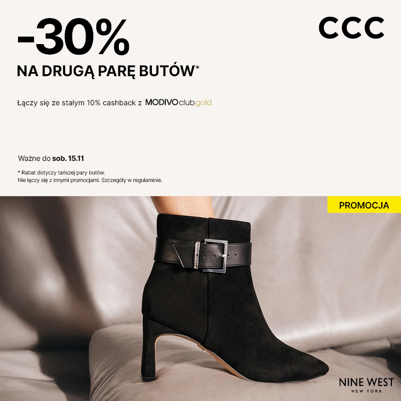 Podstawowa grafika wpisu:W CCC druga tańsza para butów 30% taniej!