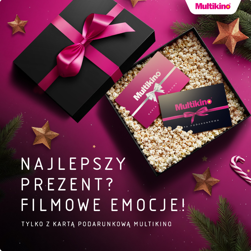 Podstawowa grafika wpisu:Karta Podarunkowa Multikina – filmowe emocje w prezencie!