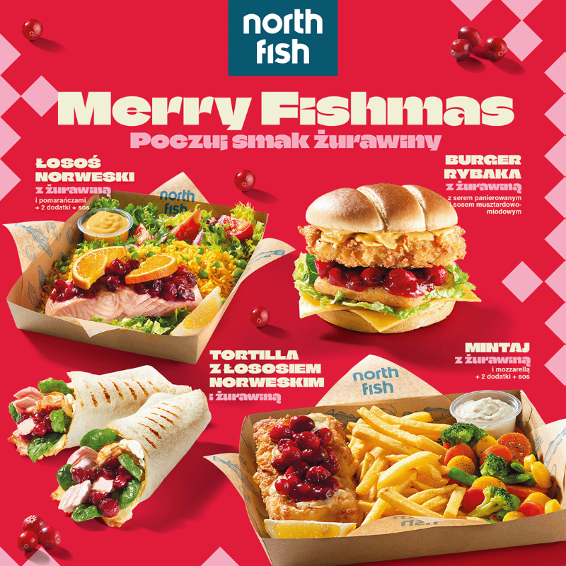 Podstawowa grafika wpisu:We wish you a Merry Fishmas! North Fish otwiera sezon świątecznych smaków!