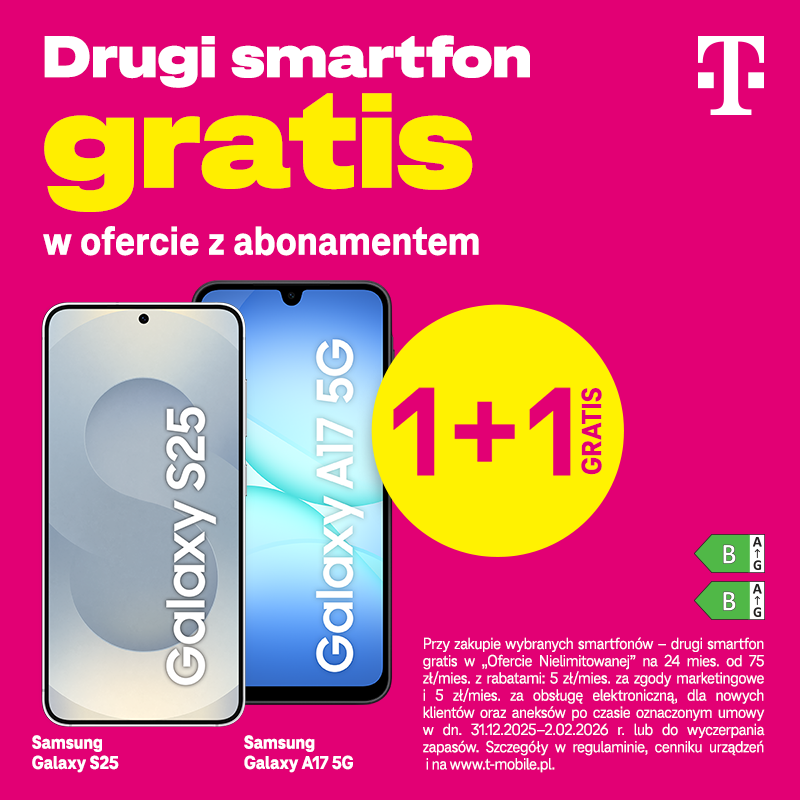 Podstawowa grafika wpisu:Drugi smartfon gratis w&nbsp;ofercie z&nbsp;abonamentem