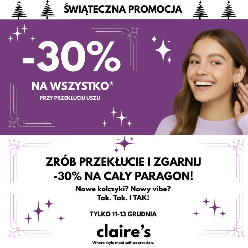 Podstawowa grafika wpisu:-30% na wszystko przy przekłuciu uszu
