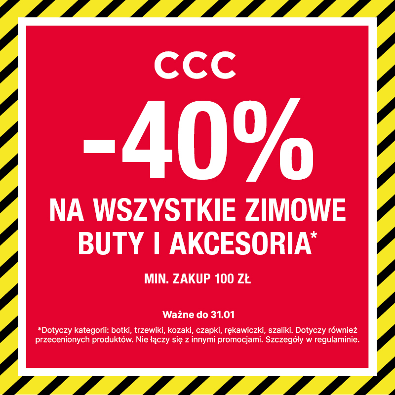 Podstawowa grafika wpisu:Mega okazja! -40% na&nbsp;całą kolekcję zimową!