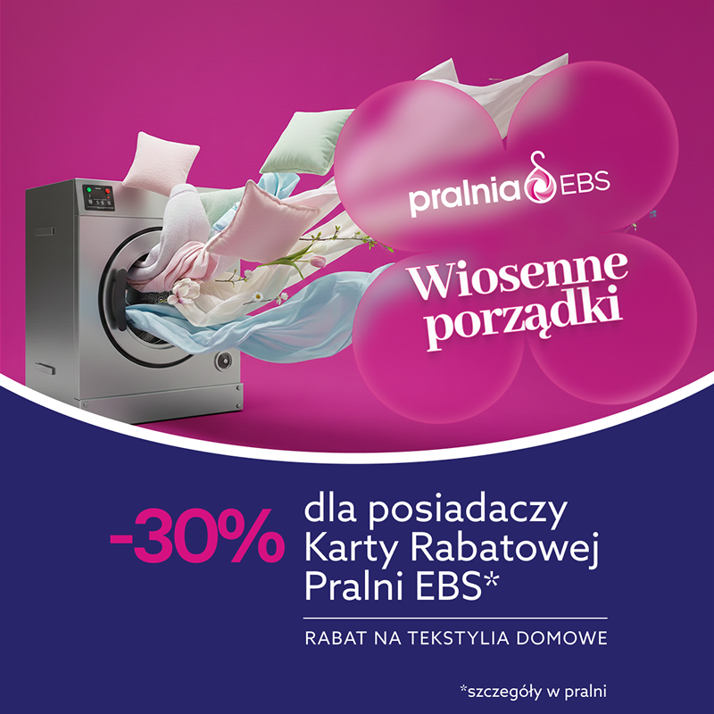 Podstawowa grafika wpisu:-30% z&nbsp;Kartą Rabatową Pralni EBS