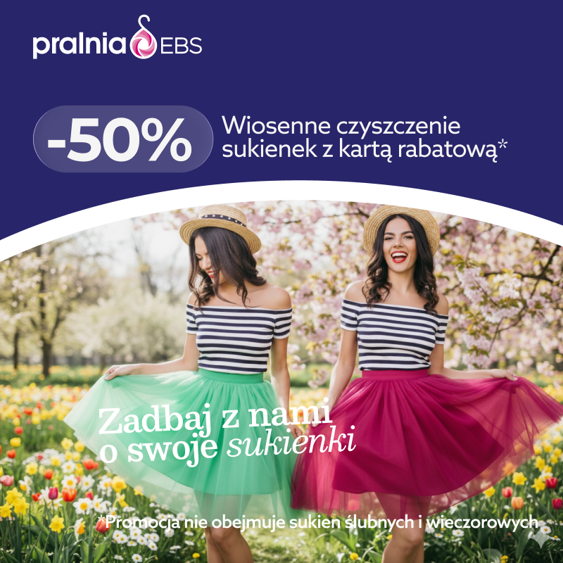 Podstawowa grafika wpisu:Wiosenne odświeżenie garderoby w&nbsp;Pralni EBS