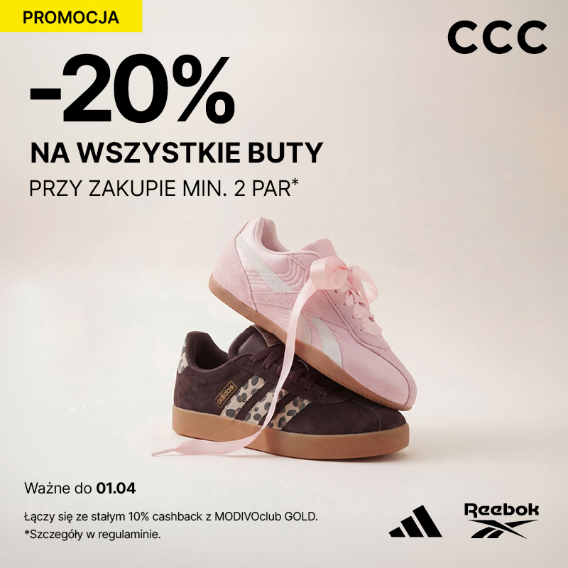 Podstawowa grafika wpisu:-20% na&nbsp;wszystkie buty przy zakupie 2 par