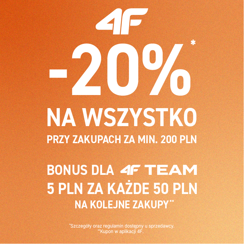 Podstawowa grafika wpisu:-20%* NA&nbsp;WSZYSTKO PRZY ZAKUPACH ZA&nbsp;MIN. 200 PLN
