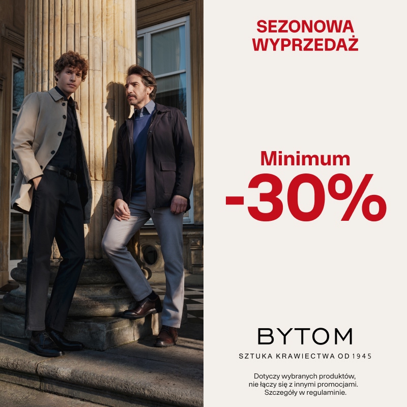 Podstawowa grafika wpisu:Sezonowa wyprzedaż minimum -30%