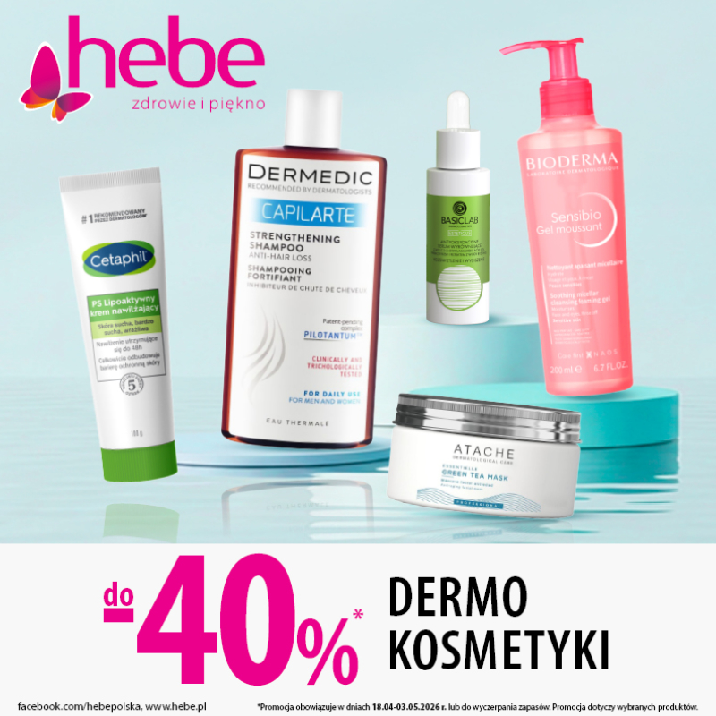 Podstawowa grafika wpisu:DERMOKOSMETYKI DO&nbsp;-40%