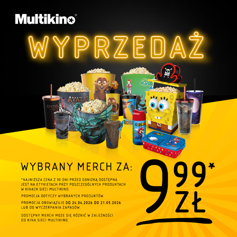 Podstawowa grafika wpisu:Wielka wyprzedaż merchu filmowego w&nbsp;Multikinie. Kultowe gadżety w&nbsp;rekordowo niskich cenach