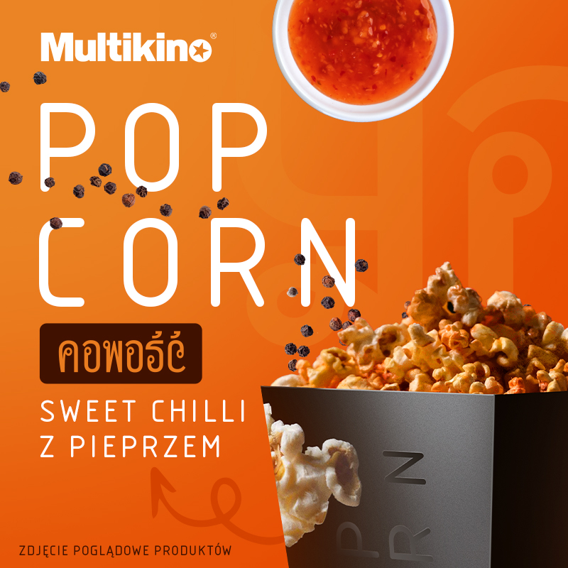 Podstawowa grafika wpisu:Popcorn o smaku sweet chilli z pieprzem od 16 października w Multikinie