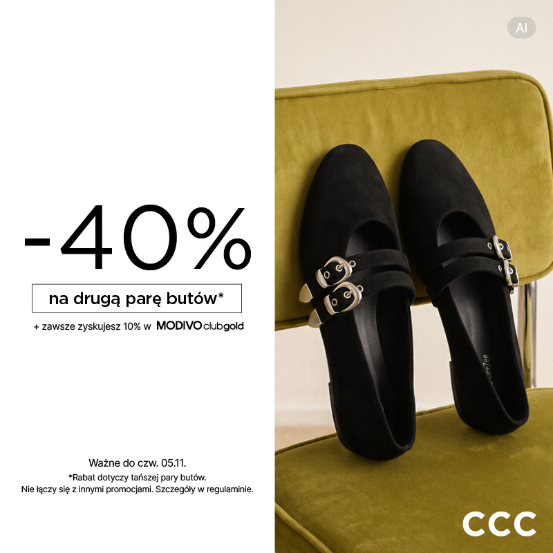 Podstawowa grafika wpisu:W CCC -40% na drugą parę butów!